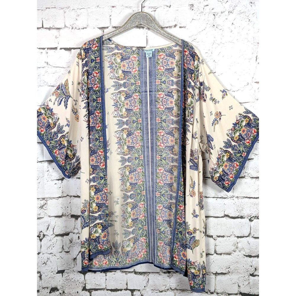 NOSTALGIA Floral Kimono Swimsuit Cover Boho Versatile Medium
